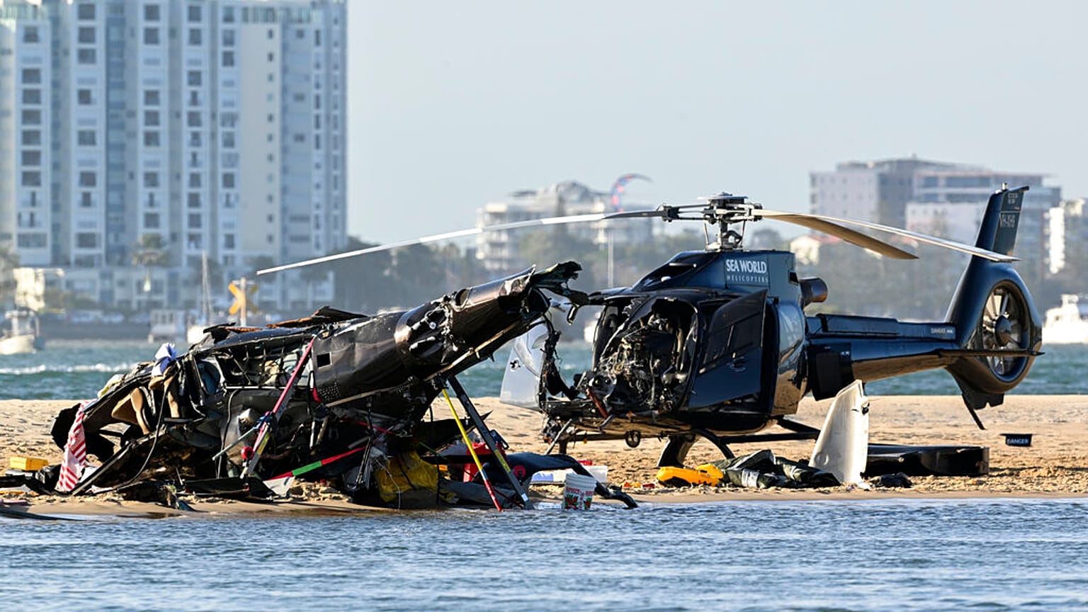 Verunglückte Hubschrauber in Australien