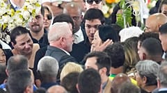 Lula da Silva, este martes en el velatorio de Pelé