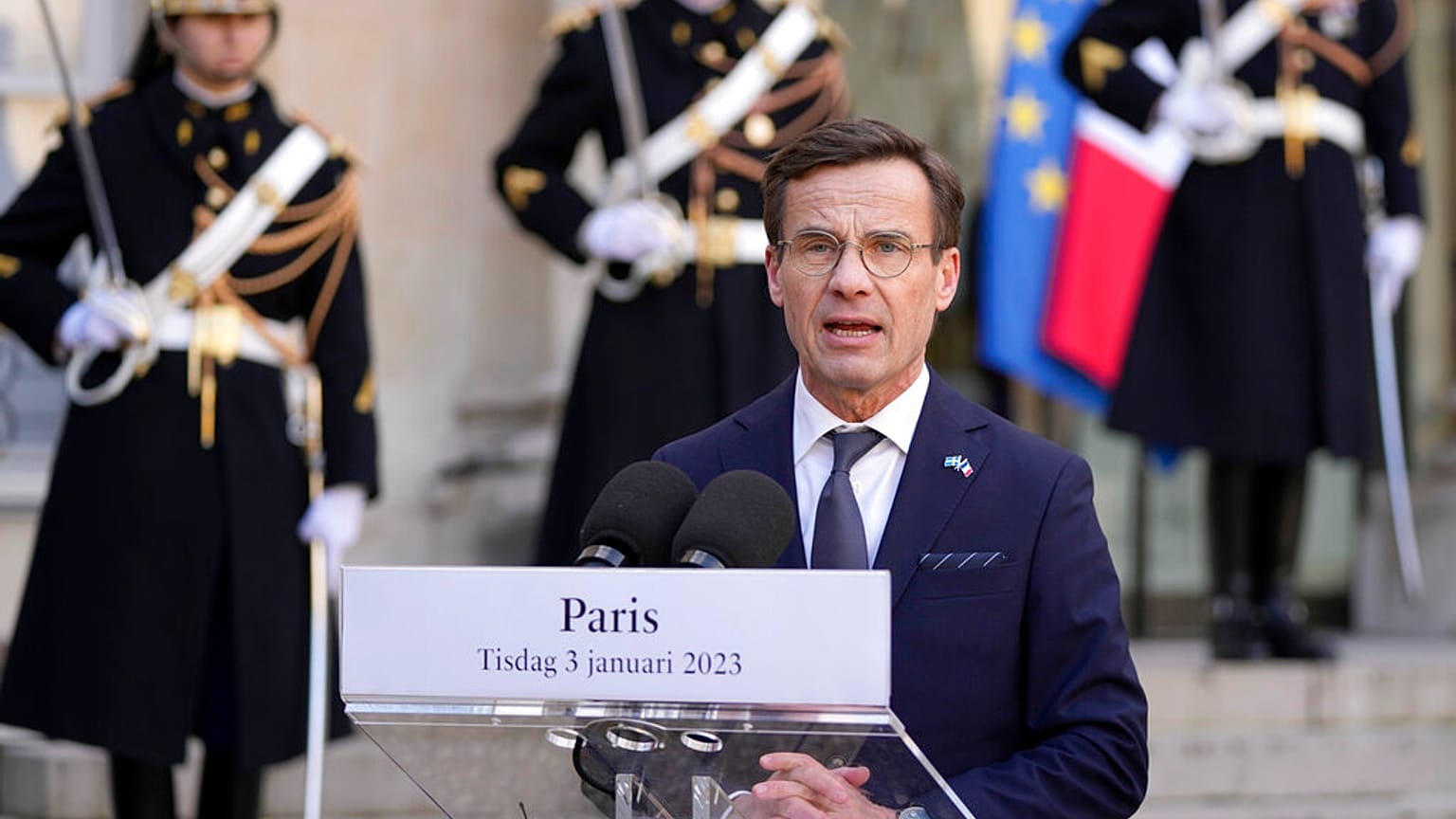 İsveç Başbakanı Ulf Kristersson, Fransa'nın başkenti Paris'e resmi ziyaret gerçekleştirdi