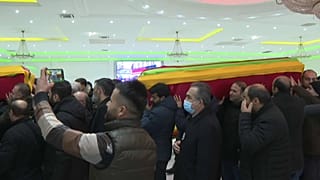 جنازة الأكراد الذي قتلوا في باريس في جريمة عنصرية 