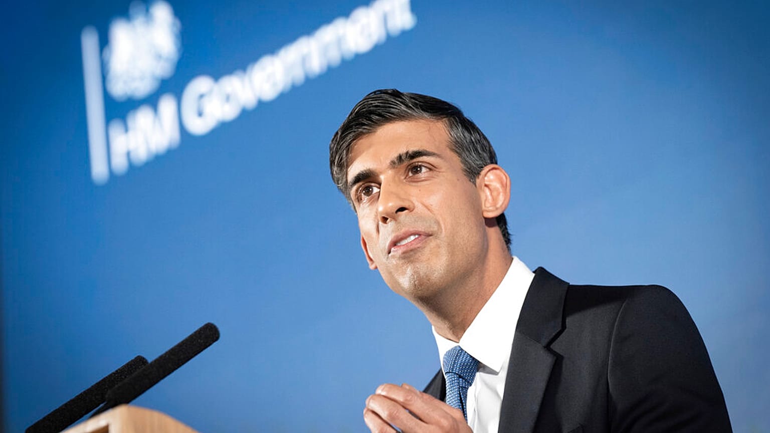 ريشي سوناك خلال خطاب في بلكسل، حديقة الملكة إليزابيث الأولمبية شرق لندن، 4 يناير 2023