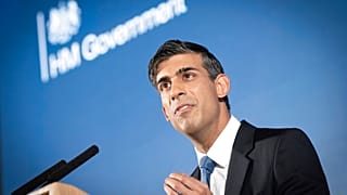 ريشي سوناك خلال خطاب في بلكسل، حديقة الملكة إليزابيث الأولمبية شرق لندن، 4 يناير 2023