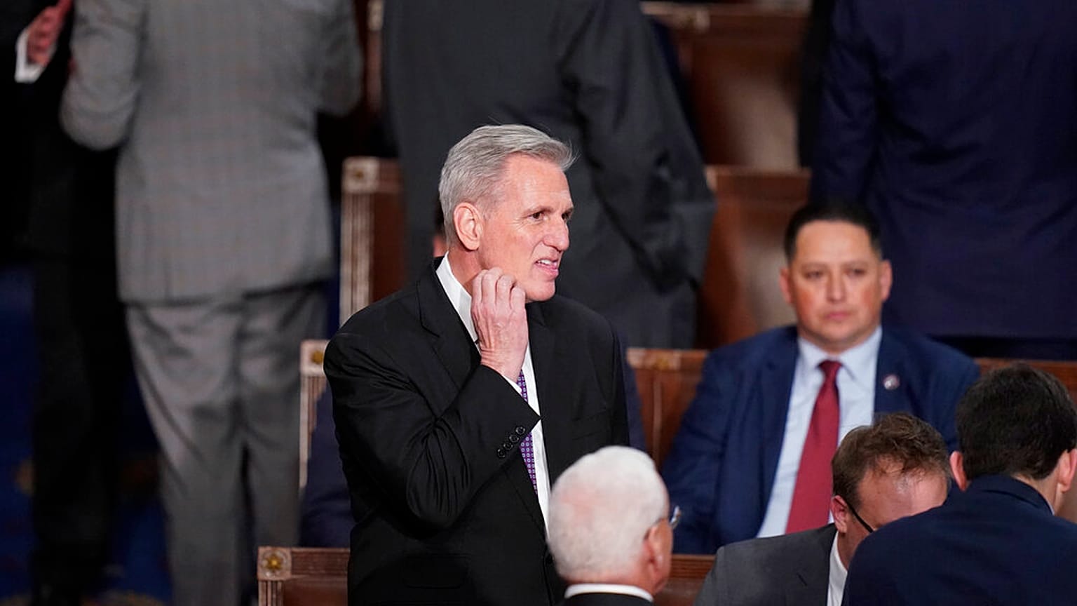 L'élu républicain Kevin McCarthy au siège du Congrès, à Washington, le 04/01/2023
