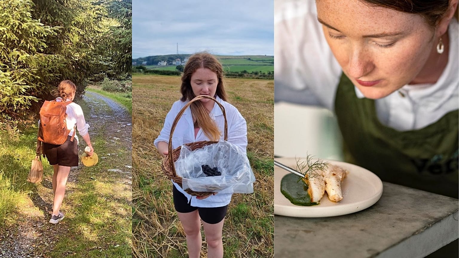 Pippa Lovell forages for the ingredients in her restaurant, Versa, on the Isle of Man