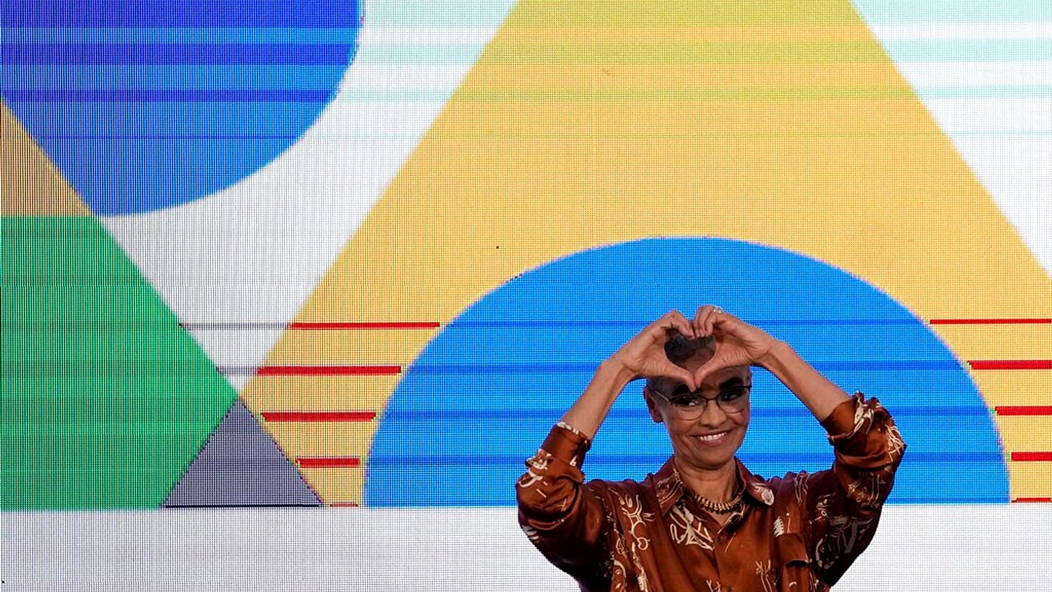Marina Silva na tomada de posse como ministra do Meio Ambiente e da Mudança do Clima do Brasil