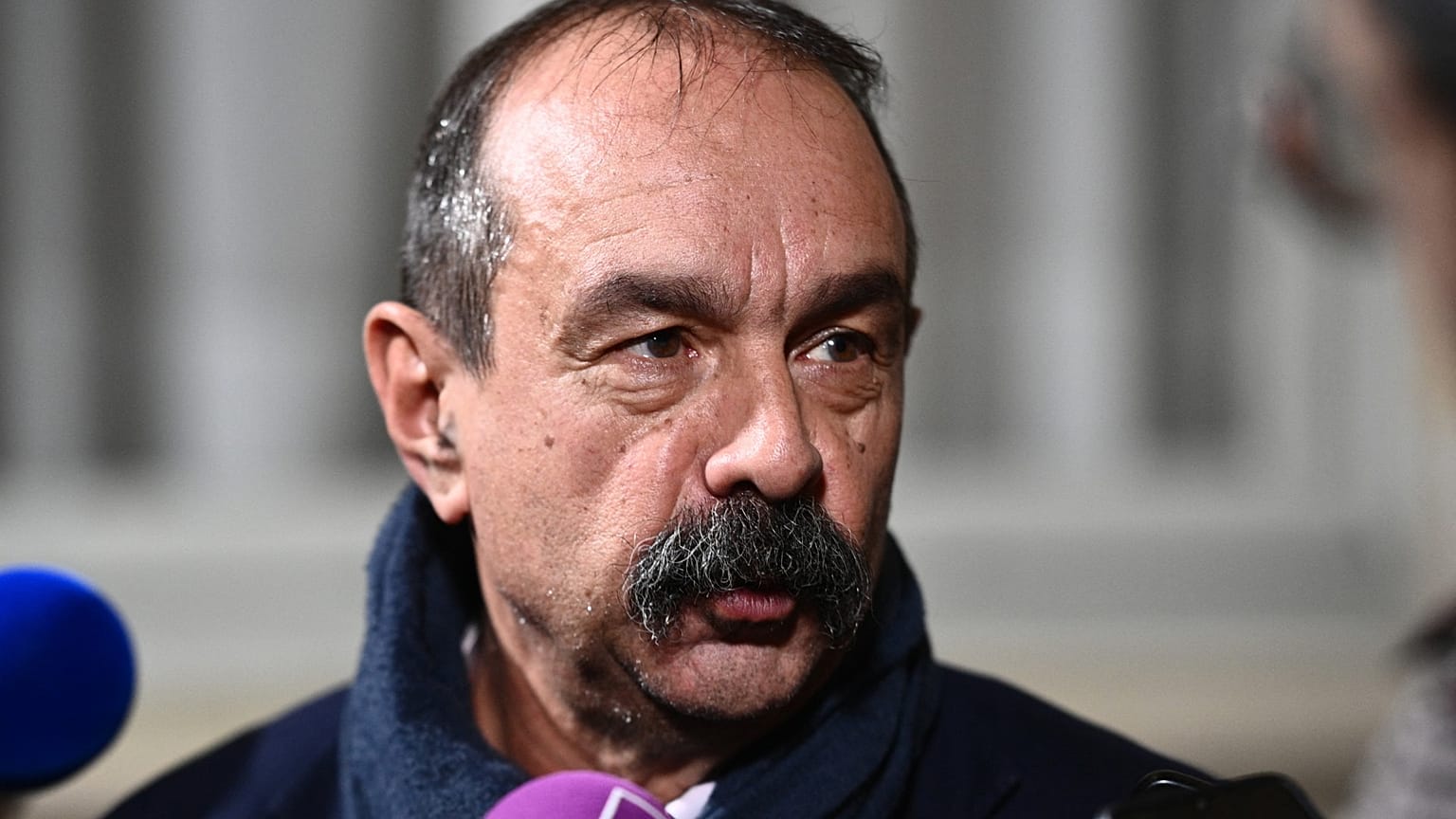 Philippe Martinez, le secrétaire général de la CGT sortant de Matignon, le 4 janvier 2023