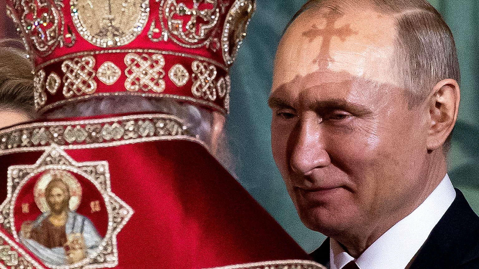 Patriarca Kirill com Vladimir Putin na Páscoa ortodoxa de 2019