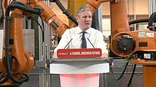 Sir Keir Starmer addressing reporters