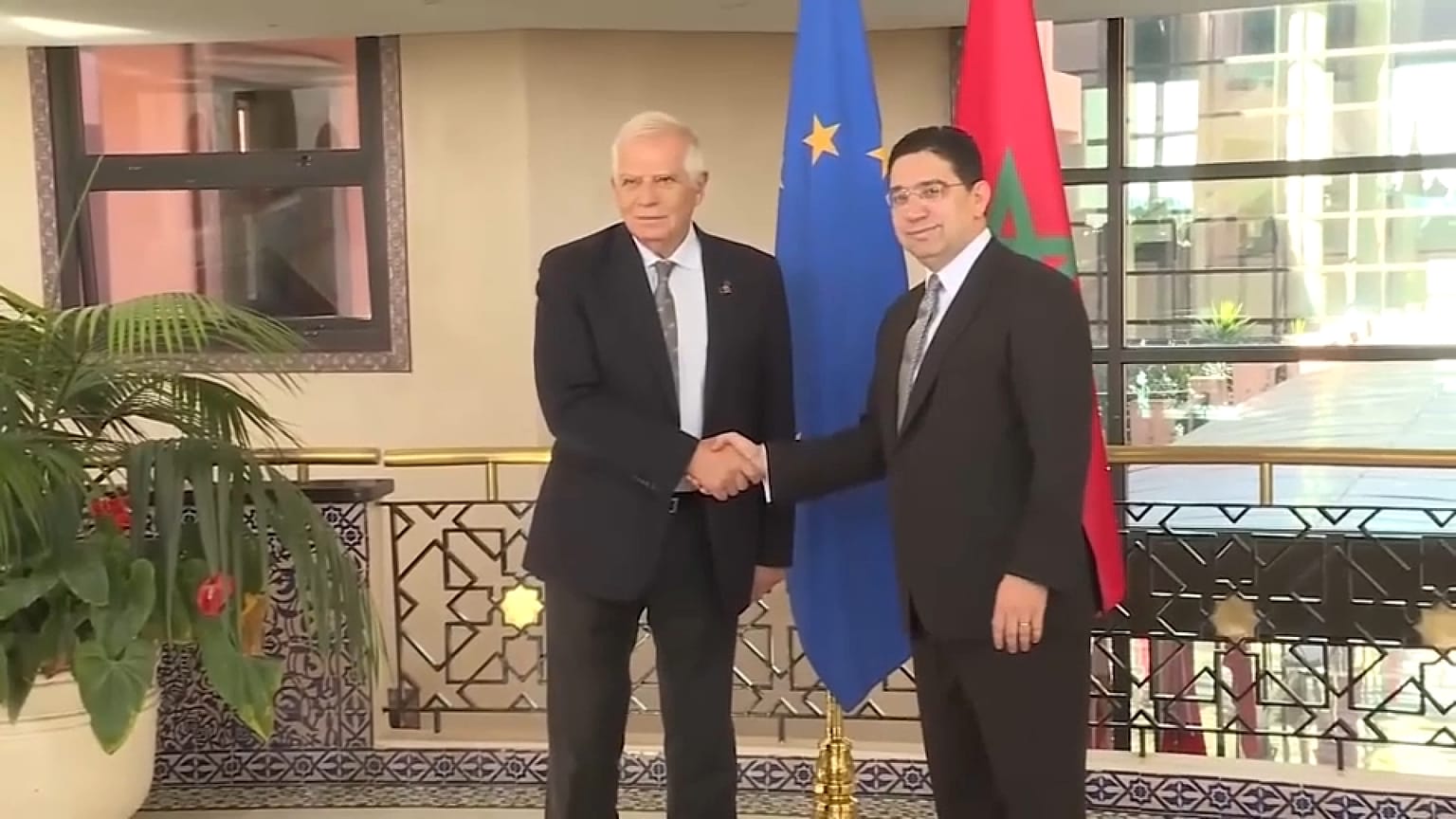  وزير الخارجية المغربي ناصر بوريطة والممثل الأعلى للسياسة الخارجية للاتحاد الأوروبي جوزيب بوريل