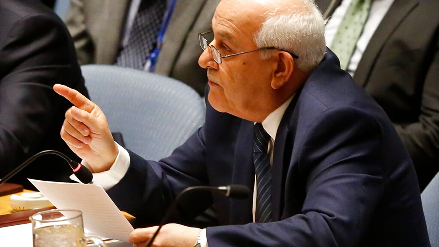 Der palästinensische UN-Botschafter Riyad Mansour bei einer Debatte im UN-Sicherheitsrat