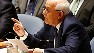 Der palästinensische UN-Botschafter Riyad Mansour bei einer Debatte im UN-Sicherheitsrat
