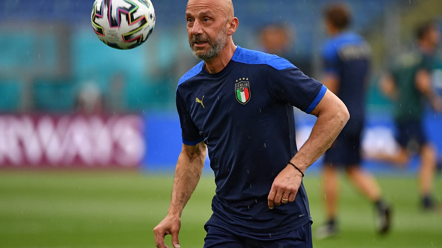 Vialli bei einem Training im Olympischen Stadion in Rom am 10. Juni 2021
