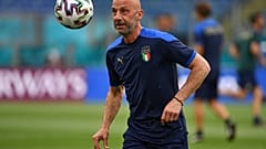 Vialli bei einem Training im Olympischen Stadion in Rom am 10. Juni 2021