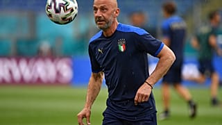 Vialli bei einem Training im Olympischen Stadion in Rom am 10. Juni 2021