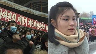 Workers' Party of Korea rally in Pyongyang, North Korea.