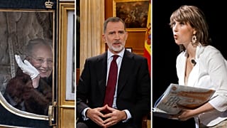 From left, Queen Margrethe II of Denmark; King Felipe VI of Spain; and  Princess Märtha Louise of Norway