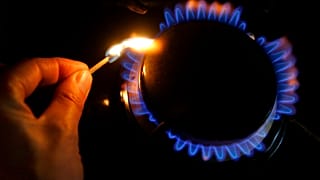 A gas ring is lit on a cooker in this photo illustration in London, Thursday, Feb. 21, 2008. 