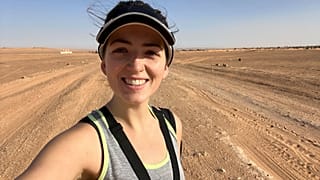 Euronews Travel reporter Hannah Brown in the Sahara desert in Algeria