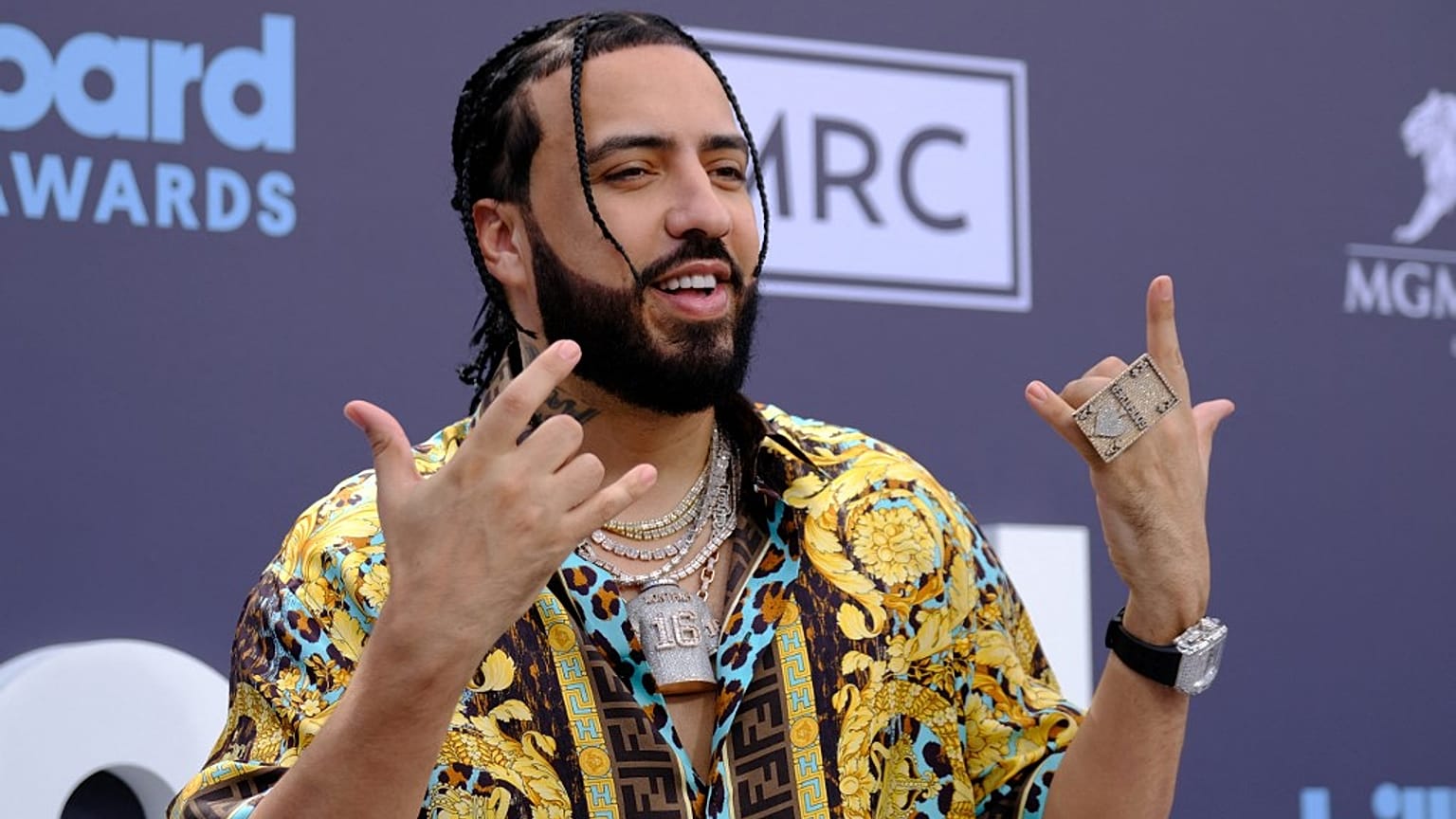 مغني الراب الأمريكي-المغربي فرنش مونتانا يحضر حفل توزيع جوائز بيلبورد الموسيقي لعام 2022- لاس فيغاس ، نيفادا، 15 مايو 2022.