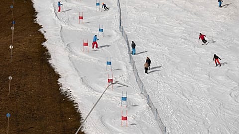 Warmer-than-average winter temperatures in Austria are threatening ice cover on Lake Weissensee