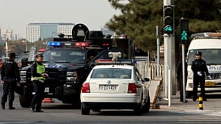 عناصر شرطة المرور في بيكين. 2013/10/30