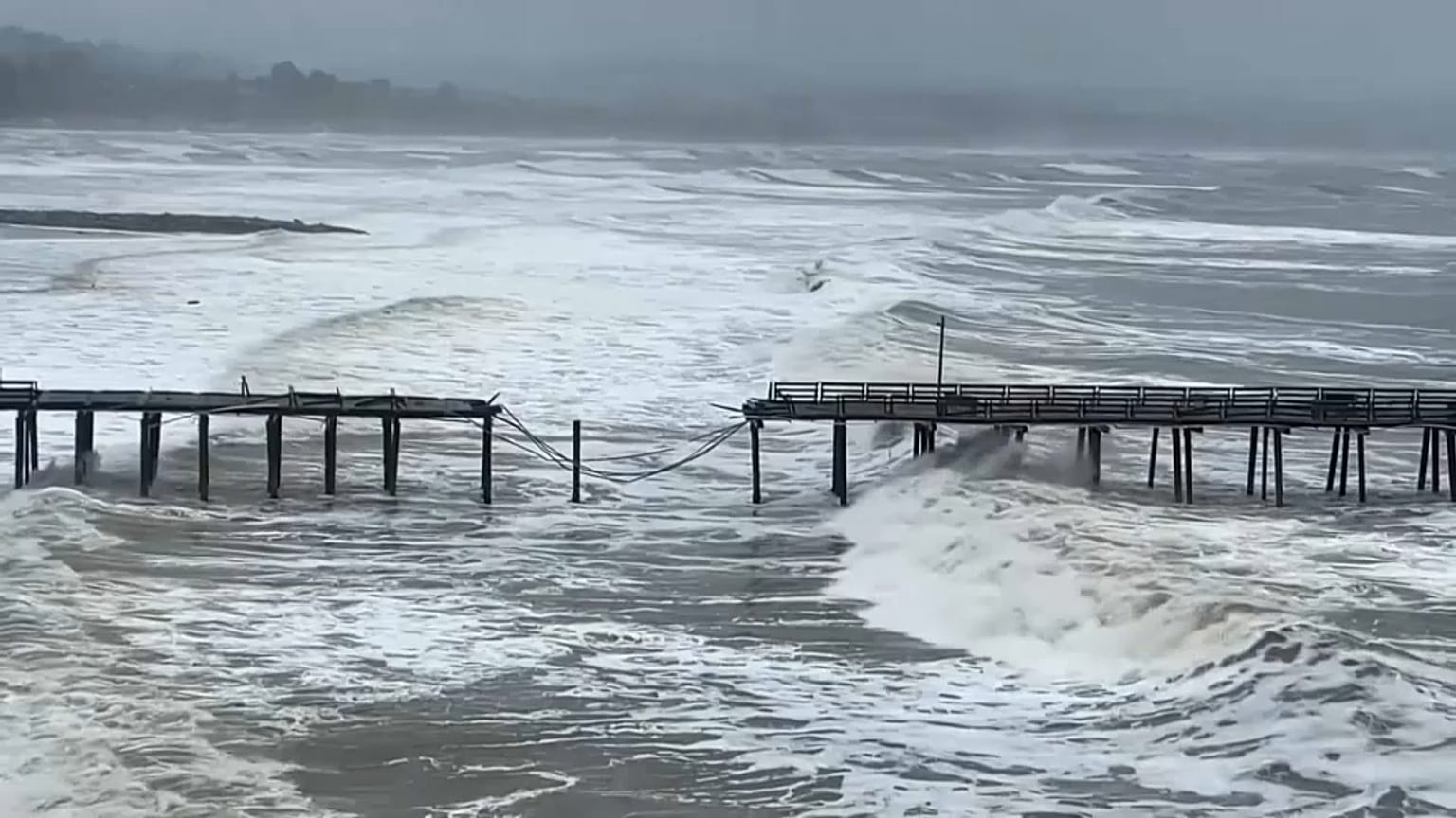 Capitola Warf damaged