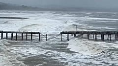 Capitola Warf damaged