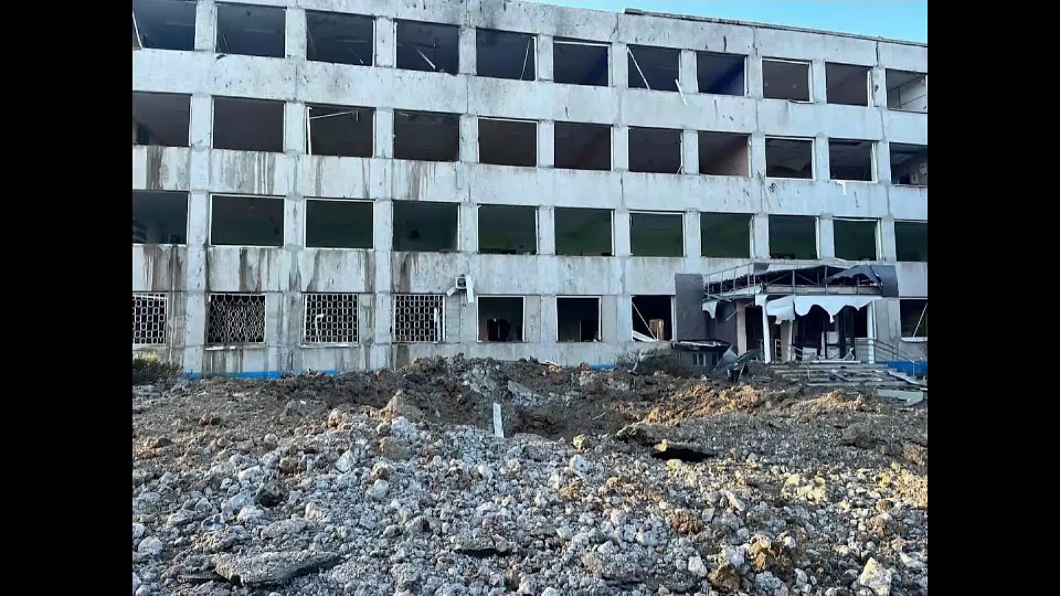Lugar del bombardeo ruso en Kramatorsk