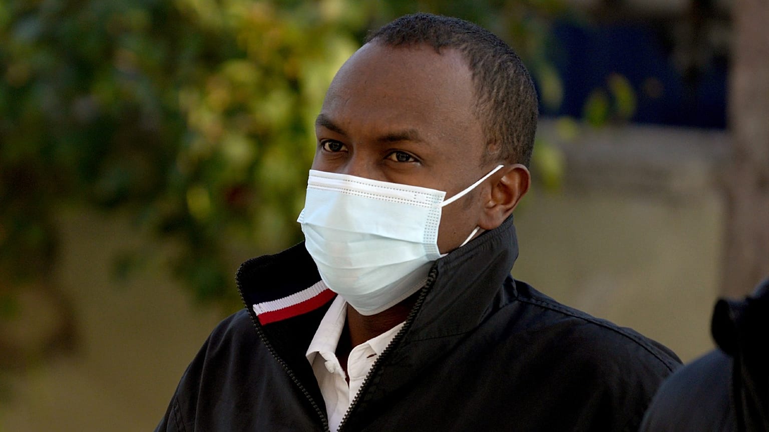 Mohamad Hanad Abdi from Somalia arrives at a court in Mytilene, on the northeastern Aegean island of Lesbos, Greece, Jan. 9, 2023. 