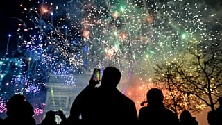 New Year 2023 celebrations in Paris, France