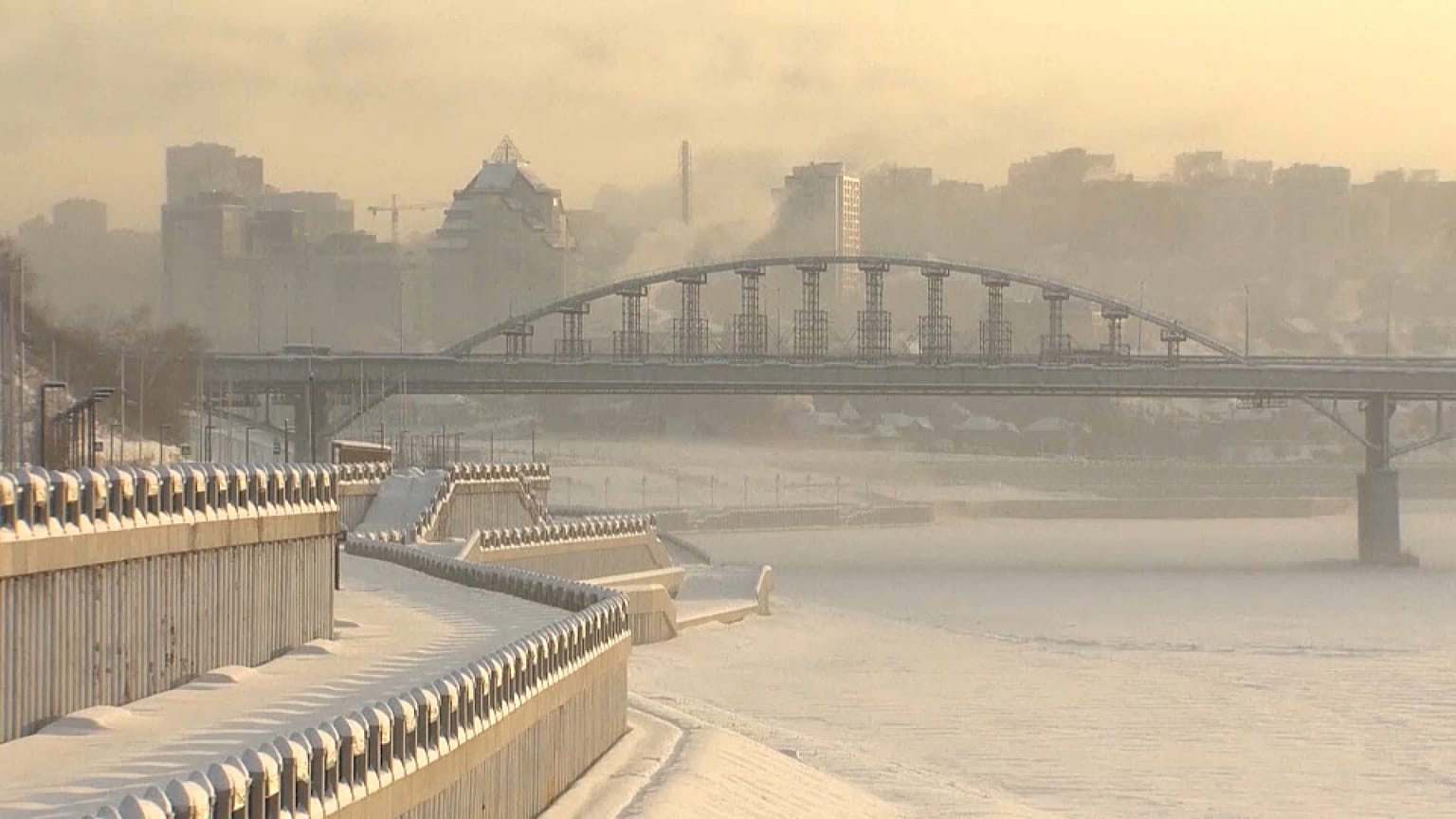 Kältewelle in der russischen Stadt Ufa