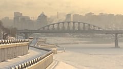 Kältewelle in der russischen Stadt Ufa