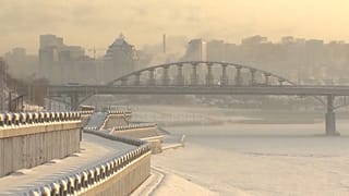Kältewelle in der russischen Stadt Ufa