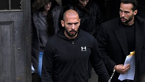 Andrew Tate and his brother Tristan leave after appearing at the Court of Appeal, in Bucharest, 10 January 2023