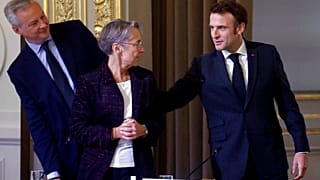 French President Emmanuel Macron and French Prime Minister Elisabeth Borne