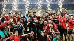 احتفالات المغرب بالنسخة الماضية من بطولة الشان