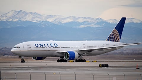 A grounded flight in the US