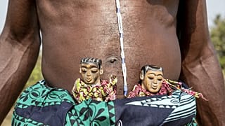 Teilnehmer des Voodoo-Festivals. Ouidah, 10.1.2023