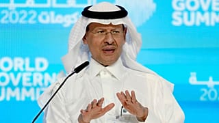 شاهزاده عبدالعزیز بن سلمان وزیر انرژی عربستان سعودی در اجلاس سران دولت جهانی در اکسپوی دوبی