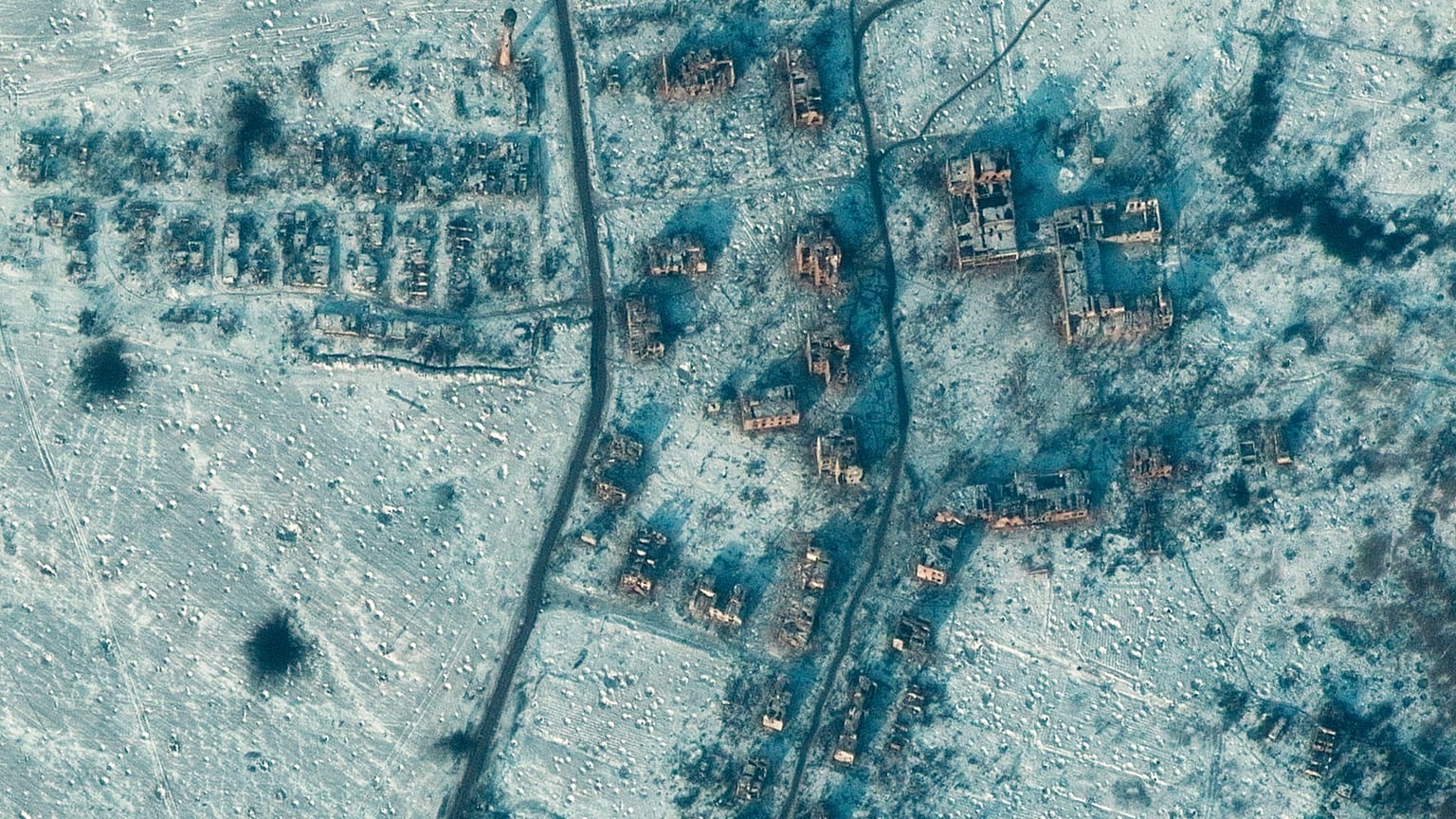 Разрушения в Соледаре