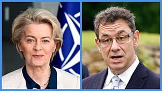 Ursula von der Leyen, az Európai Bizottság elnöke és Robert Bourla Pfizer-vezér