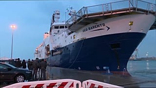 La "Geo Barents" attraccata al porto di Ancona. (12.1.2023)