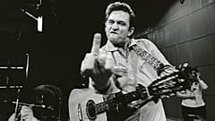 Johnny Cash at the Folsom Prison concert 