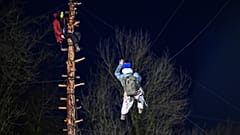 Aktivist:innen protestieren in Lützerath