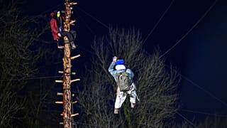 Aktivist:innen protestieren in Lützerath