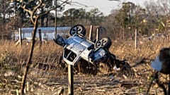 An SUV is overturned near 1349 County Road 43 in the aftermath from severe weather. Thursday, 12 January 2023, in Prattville, Alabama.