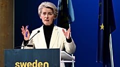 Ursula von der Leyen im schwedischen Kiruna