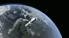 Computeranimation eines Raketenflugs der Esa