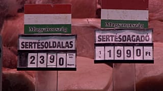 Árcédulák egy budapesti üzletben