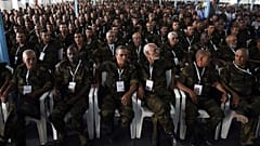 صورة أرشيفية للمؤتمر الاستثنائي لجبهة البوليساريو الذي عقد بتاريخ 8 يوليو 2016 في مخيم الداخلة للاجئين الصحراويين جنوب شرق مدينة تندوف الجزائرية.
